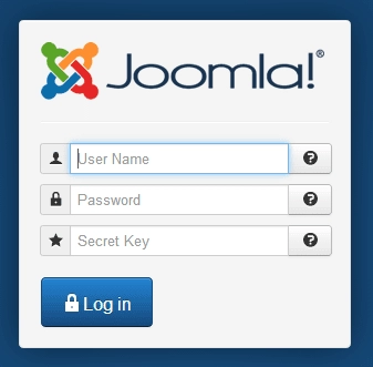 Administrador Joomla com segredo
