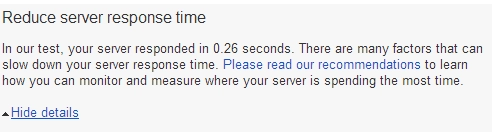 Reduzir o tempo de resposta do servidor