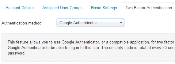 Autenticação de dois fatores com o Google Authenticator
