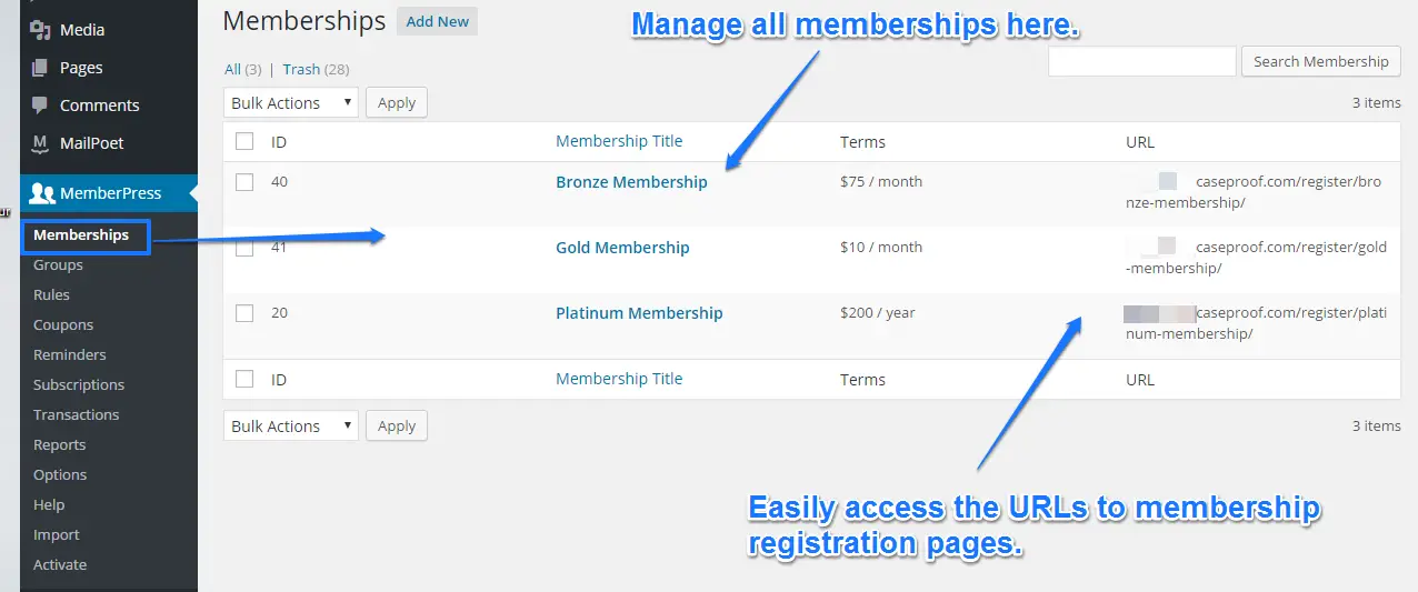 mp memberships