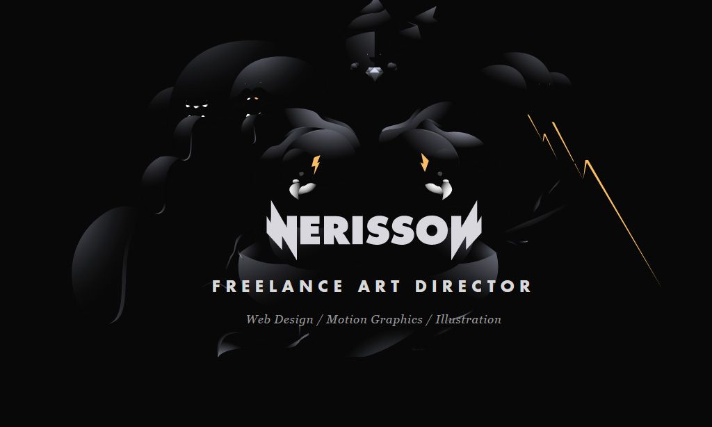 nerisson mørkt webdesign