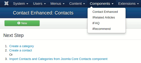 KontaktForbedret Opret kontakt Kategori