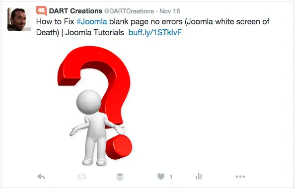 Joomla Twitter Facebook open grafiek