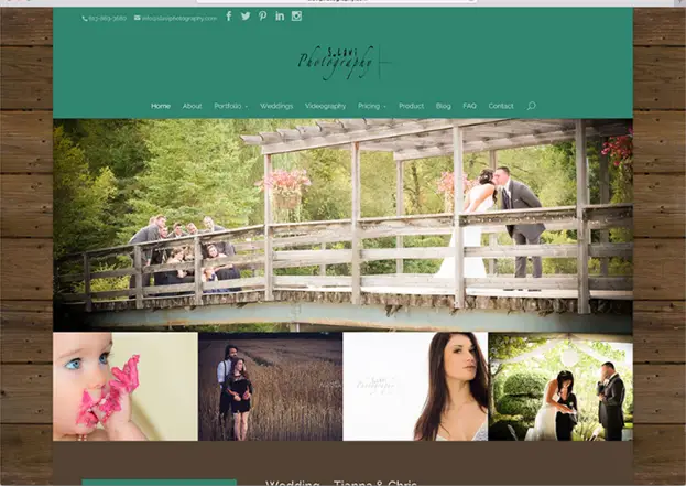 Photography website using this template