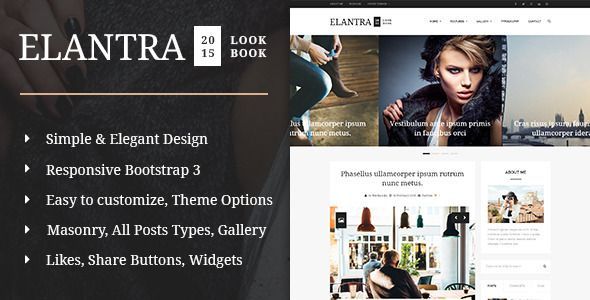 Elantra 2015 - Elegant Persoonlijk blog wordpress thema