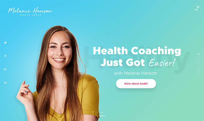 Treinador de saúde - modelo WordPress de nicho - health-coach-blog-lifestyle-magazine