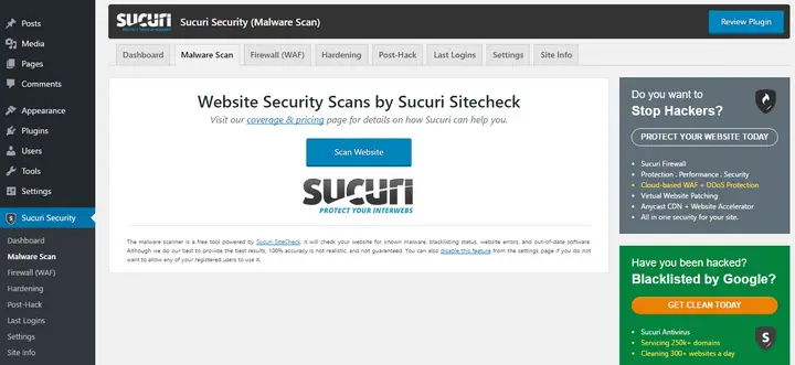 sucur security plugin