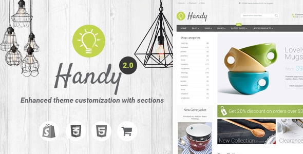 Handy Handmade Shop shopify skabelon