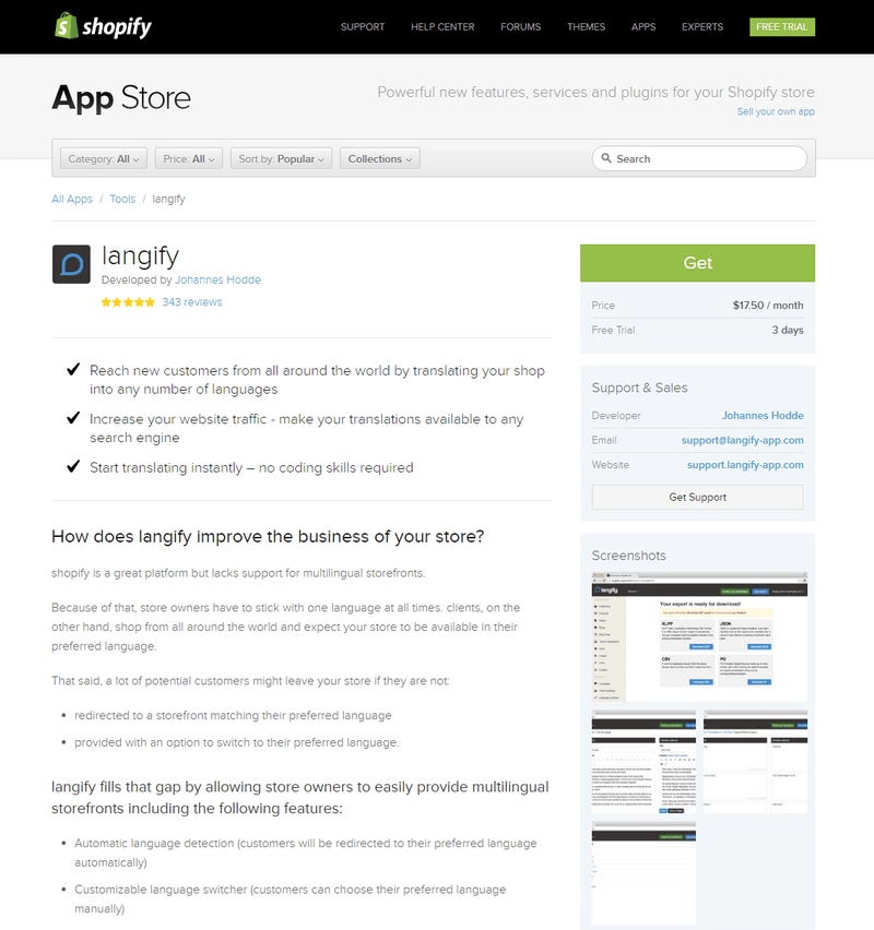 shopify langify