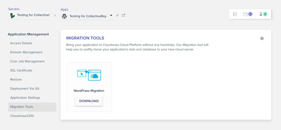 WordPress migration
