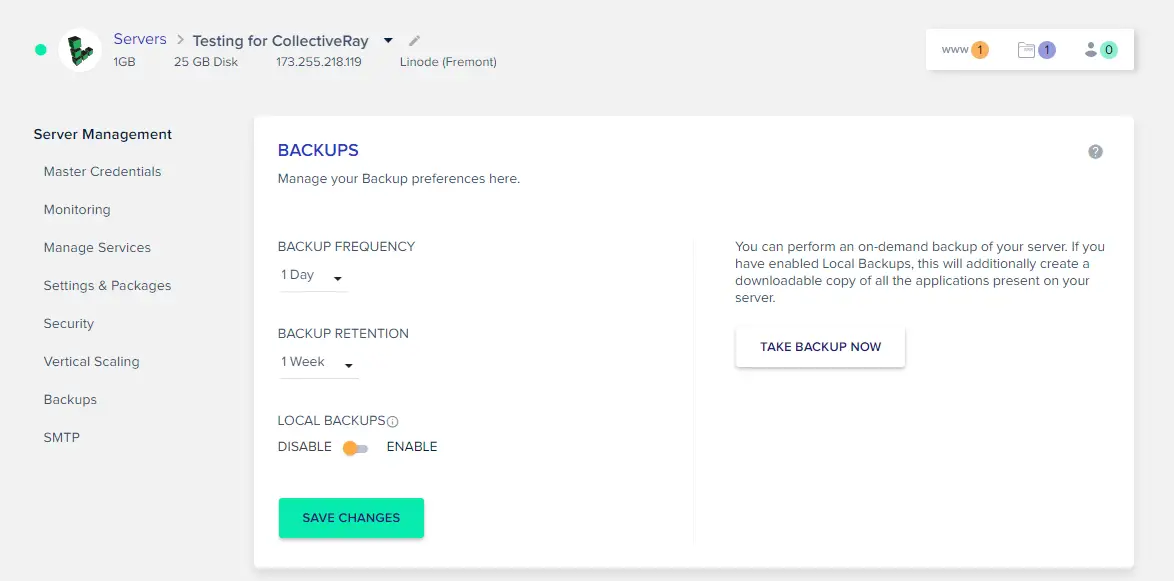 Backup scheduling