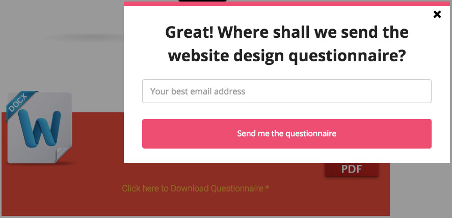 cliquez sur déclencheur popup cta