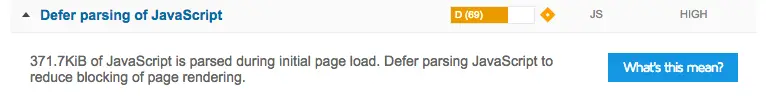 GTMetrix - Defer parsing of javascript warning