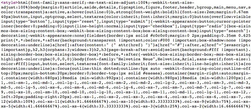 code minifié