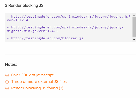 Render blocking scripts impacting performance