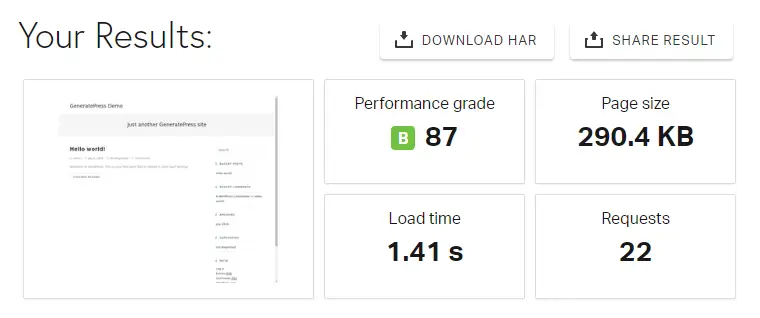 océan wp speedtest