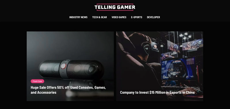 lay-out van de gamer vertellen