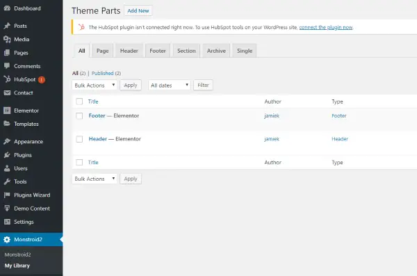 Customisation options