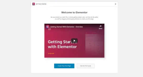 Elementor page builder