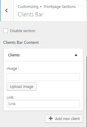 bar des clients