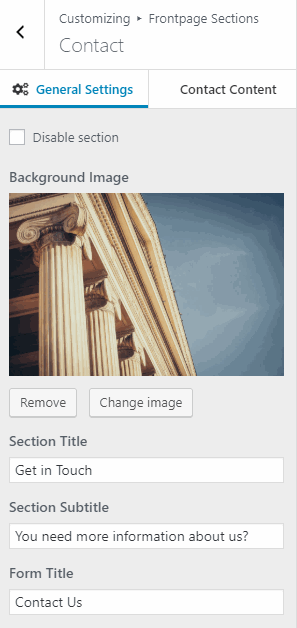 section contact