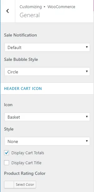 paramètres généraux woocommerce