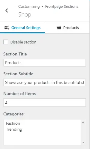 section boutique
