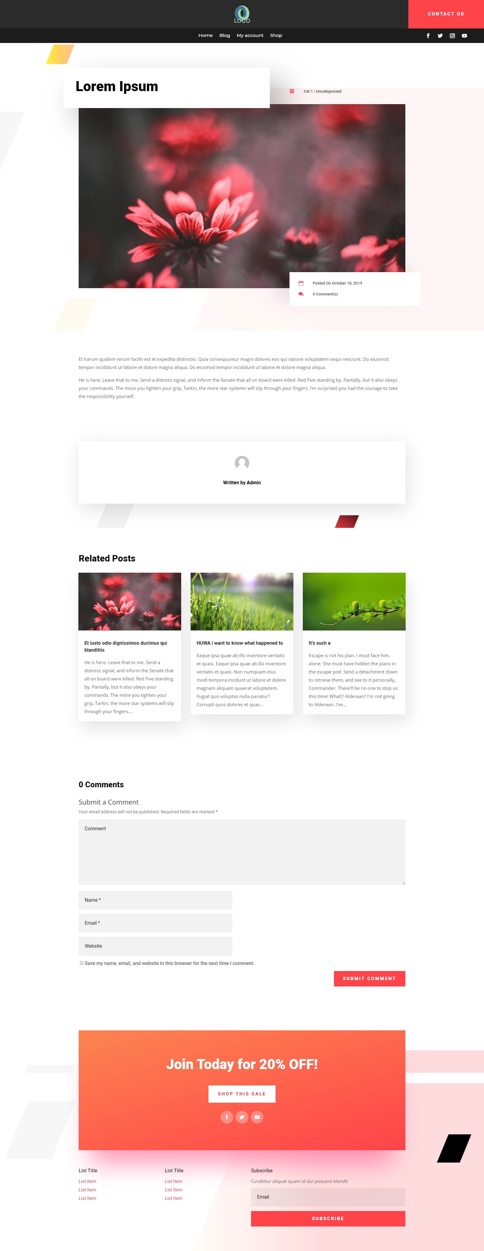 mise en page personnalisée du corps de l'article