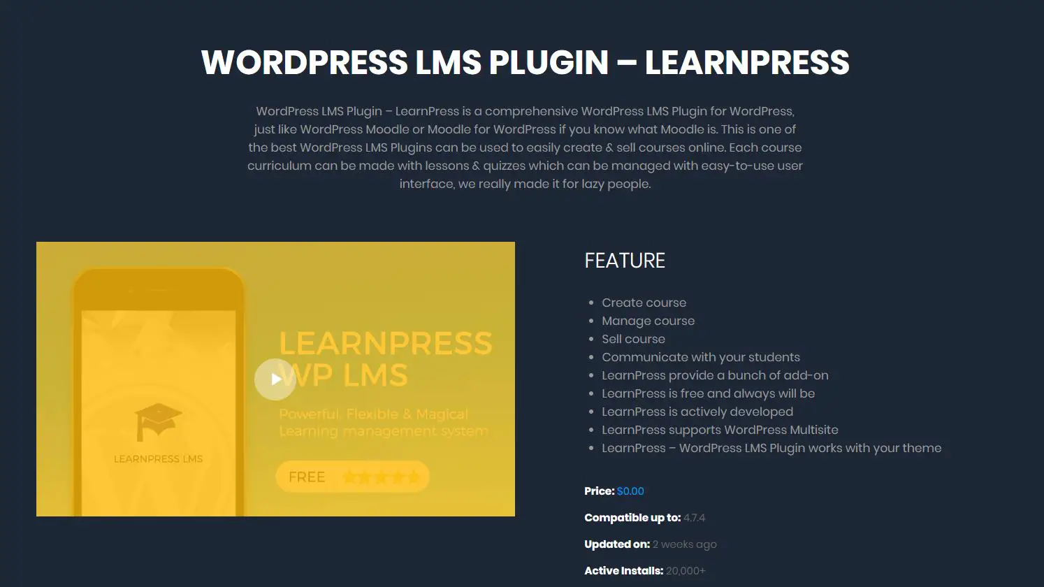 LearnPress LMS anmeldelse 2019