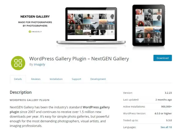 Avantages et inconvénients de NextGen Gallery
