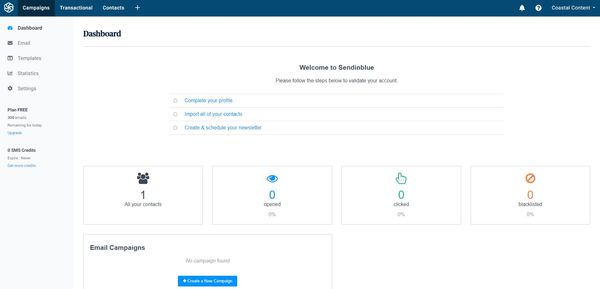 SendinBlue User Experience