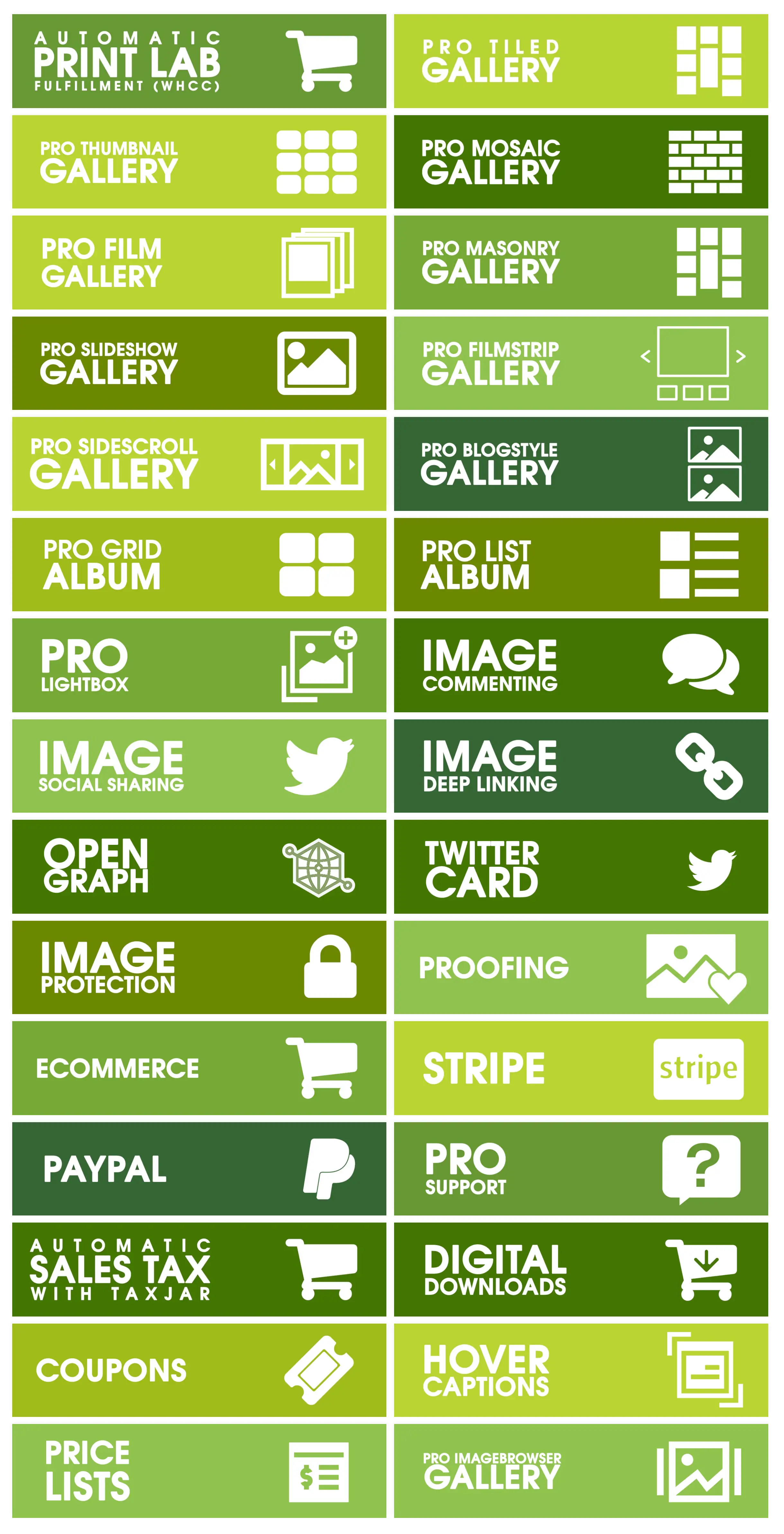Principales fonctionnalités de NextGen Gallery