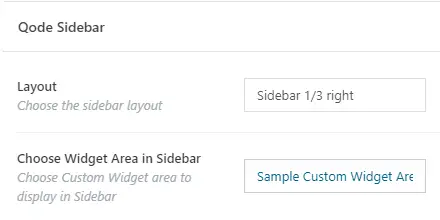 custom widget area