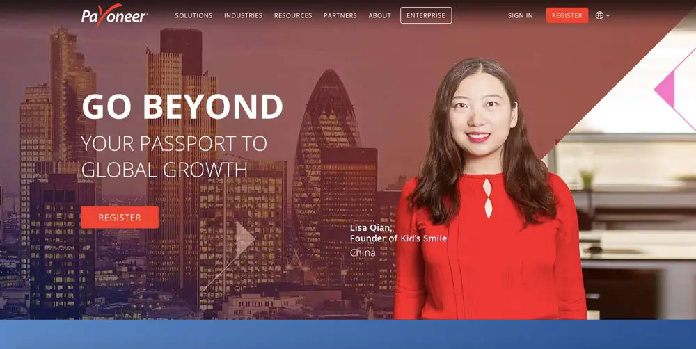 payoneer using Bridge theme