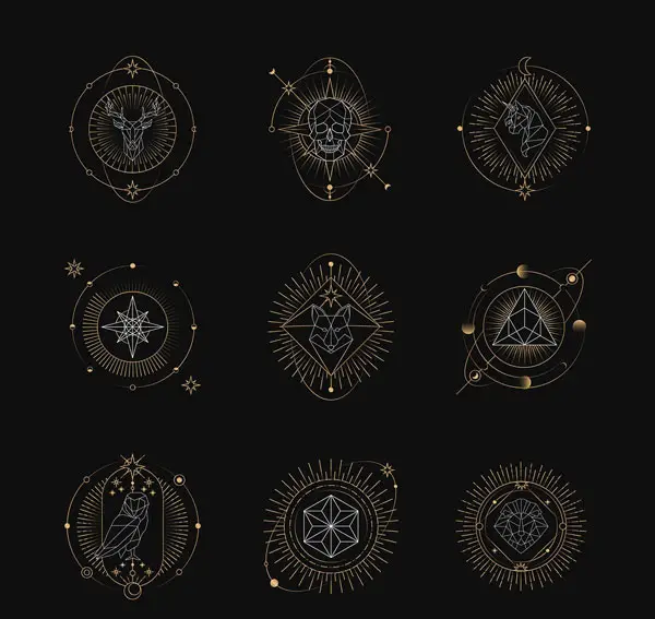 geometriset mystiset symbolit rawpixel