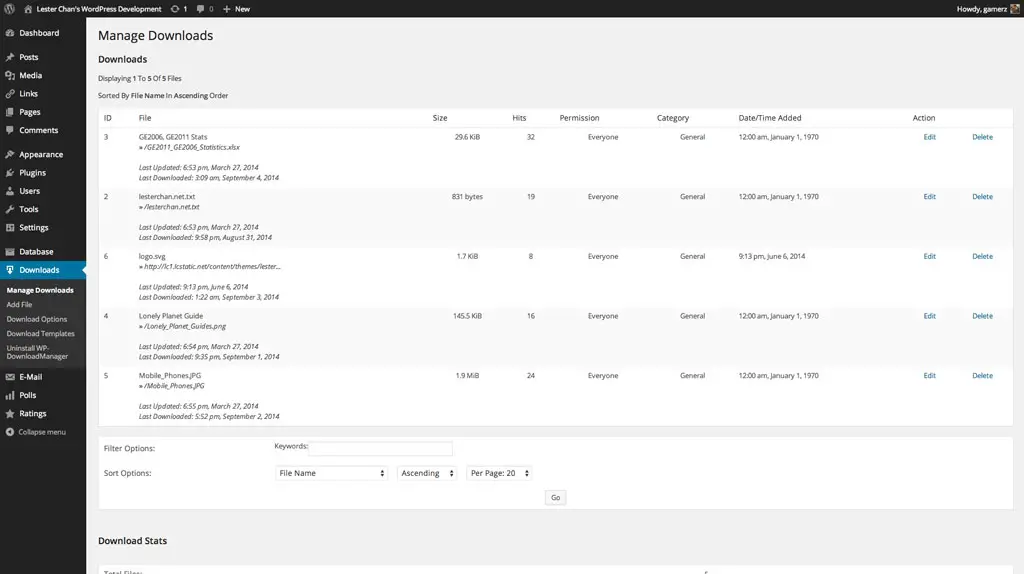 gestore di download wp