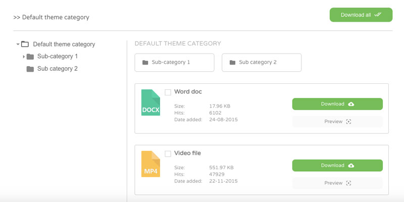 gestore di download di file wp