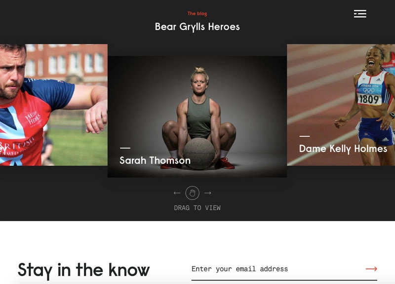 vefsíða bear grylls dark mode