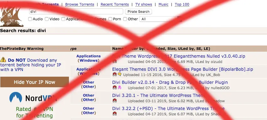 gebruik geen illegale of ongeldig gemaakte downloads