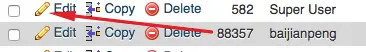 edit the user