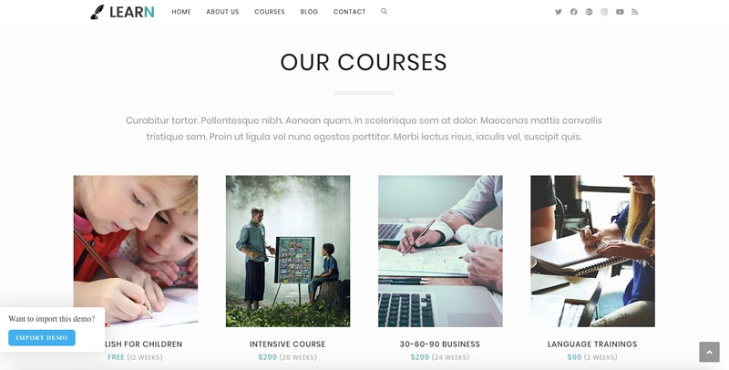 learn oceanwp demo