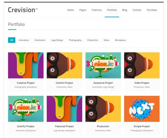 Crevision - artistiek wordpress-thema