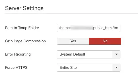 disable joomla gzip compression