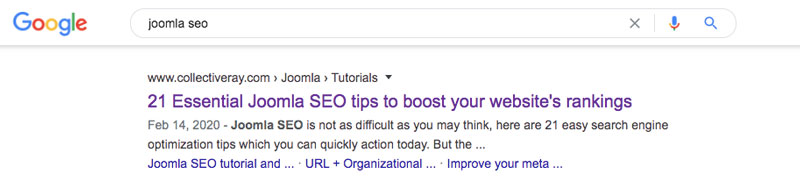 balise de titre comme vue dans les SERPs