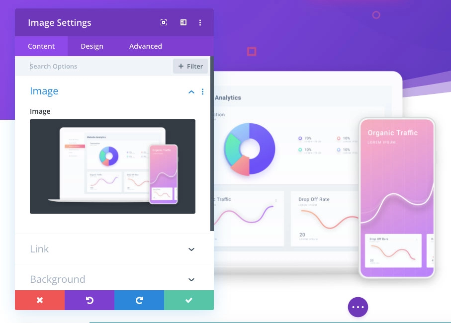 interface de personnalisation