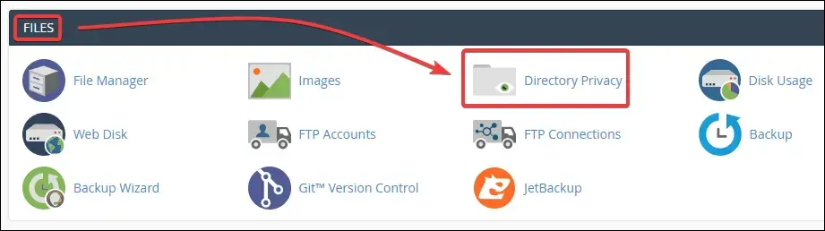 cpanel adgangskodebeskyttelse