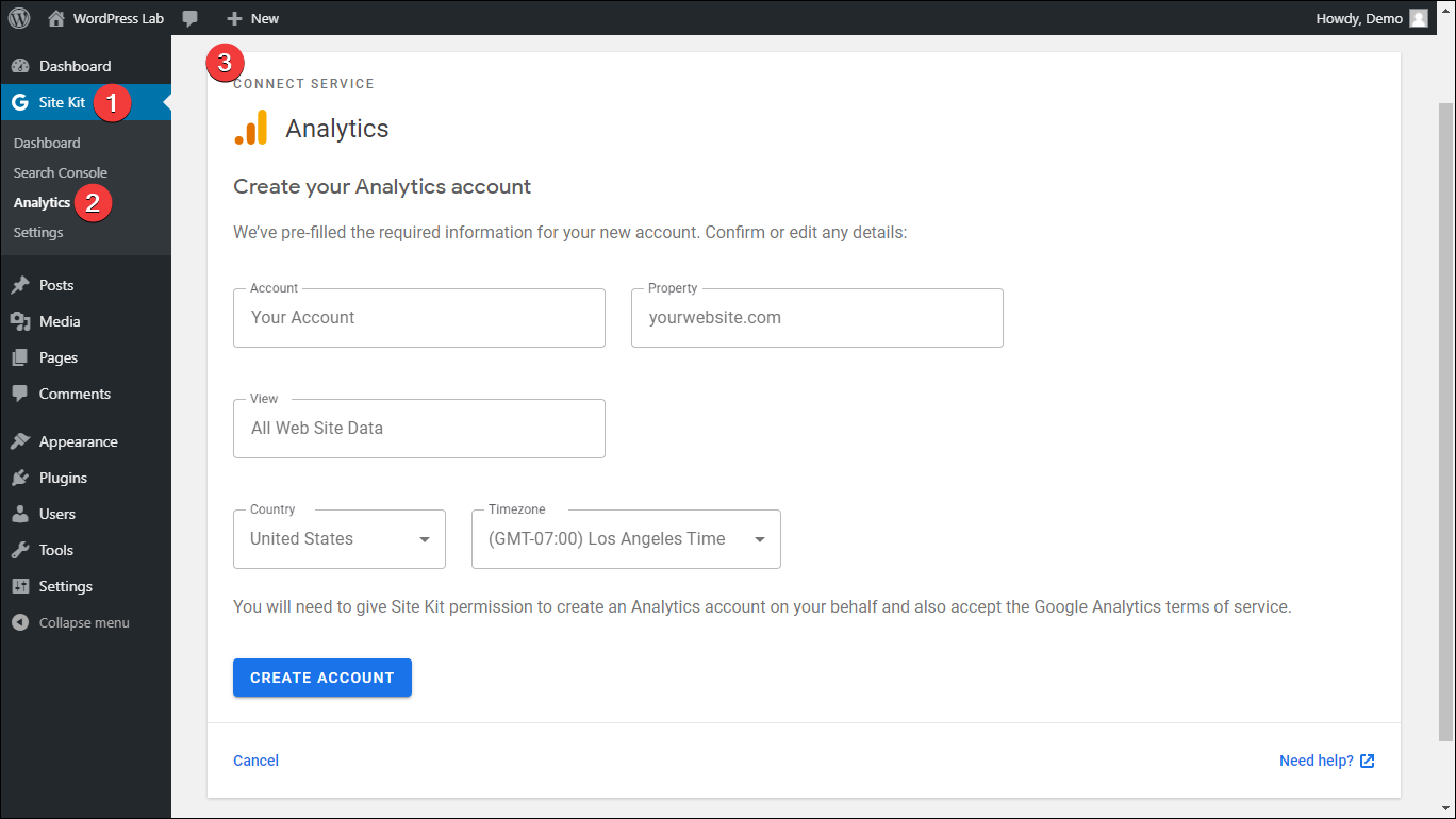 google site kit