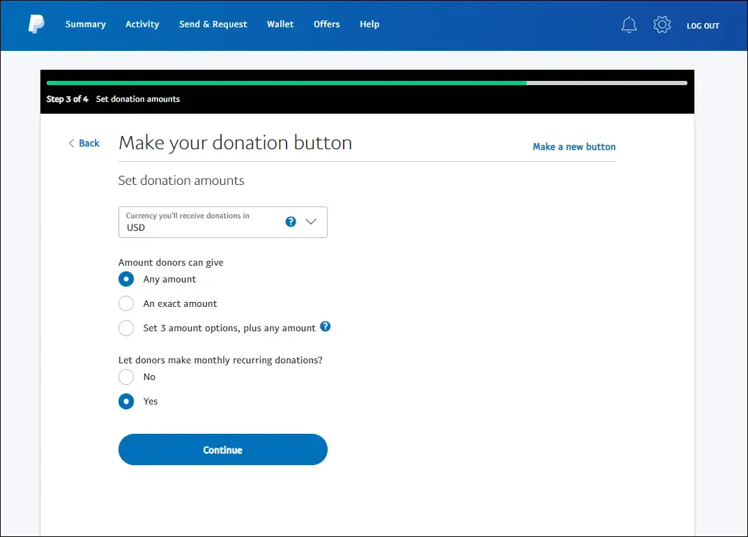 paypal-knap trin 5