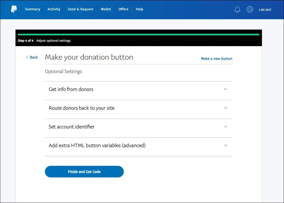 paypal-knap trin 6