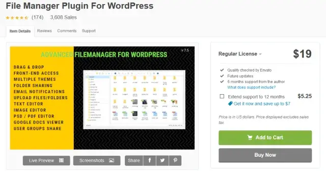 Viðbót skráarstjóra fyrir WordPress